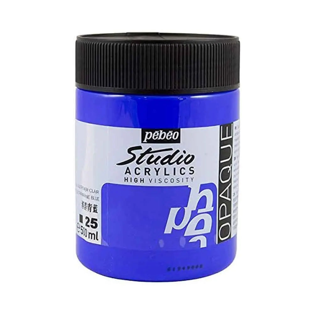 Pebeo Studio Iridescent Acrylic Paints / Colours High Viscosity 500ml (Loose) Pebeo